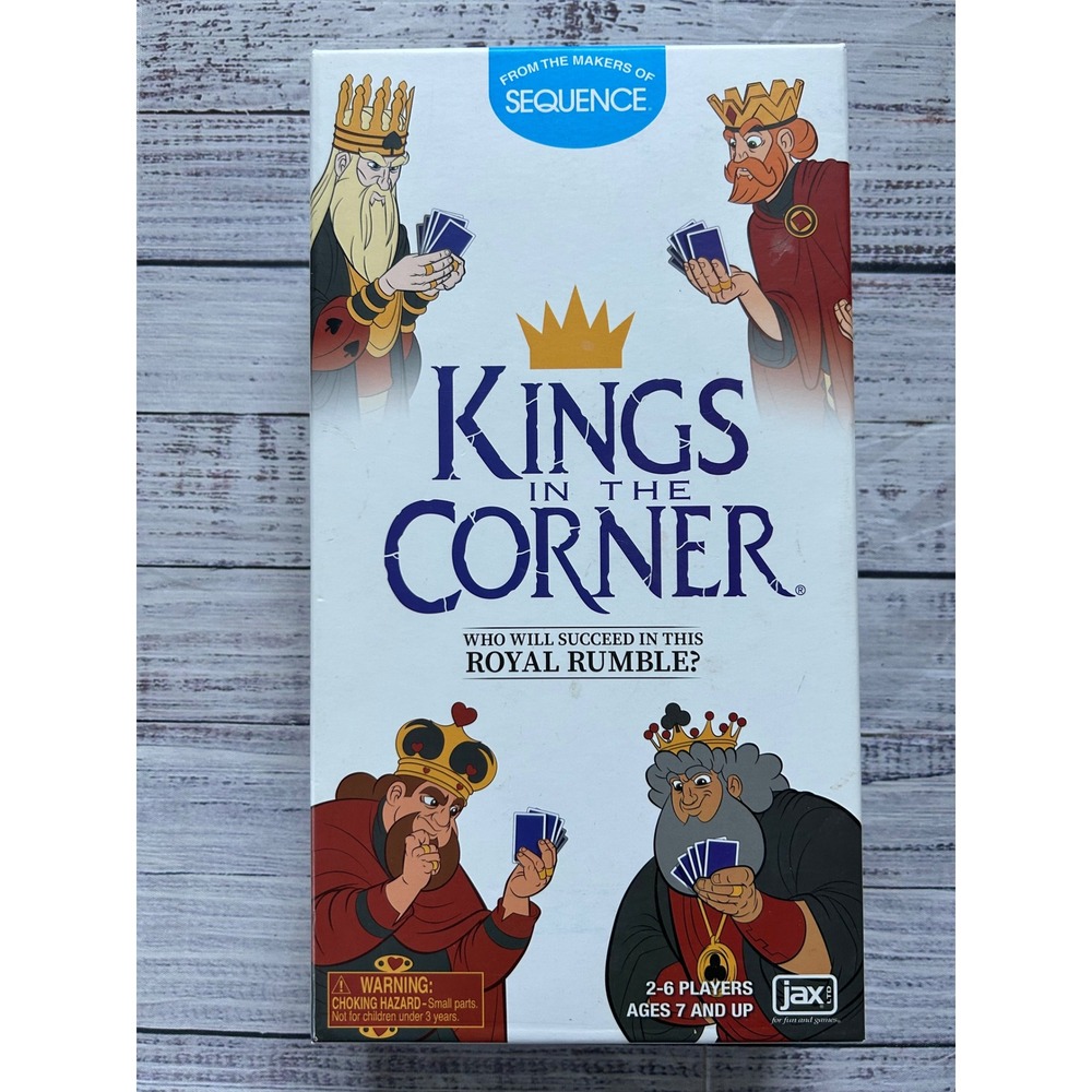 Jax Kings in the Corner Card Game Unisex Blue Red Complete Set
